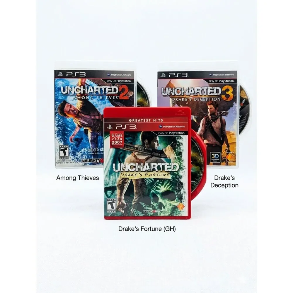 Uncharted Trilogy Bundle PS3 - Drake's Fortune, Among Thieves, Drake's Deception