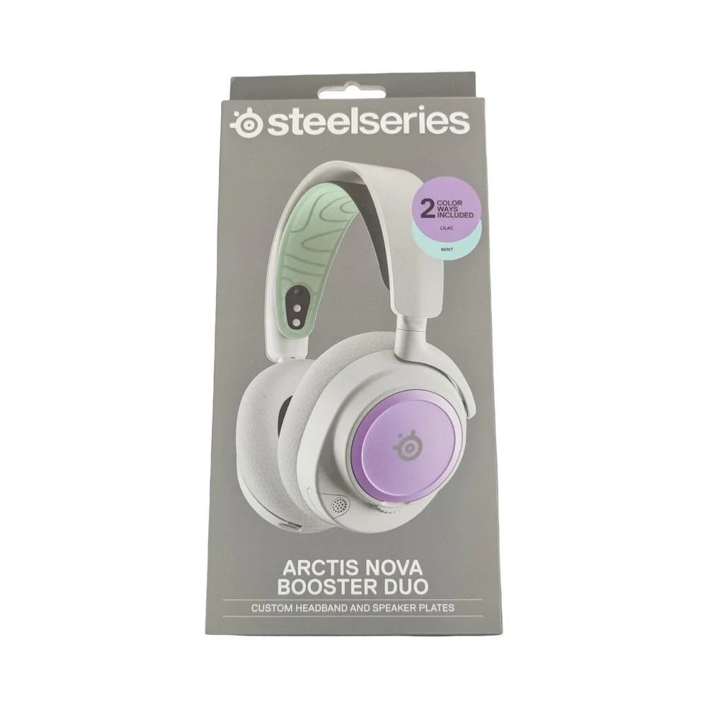 Z5O SteelSeries Arctis Nova Booster Duo Headband Speaker Plates Lilac & Mint OB
