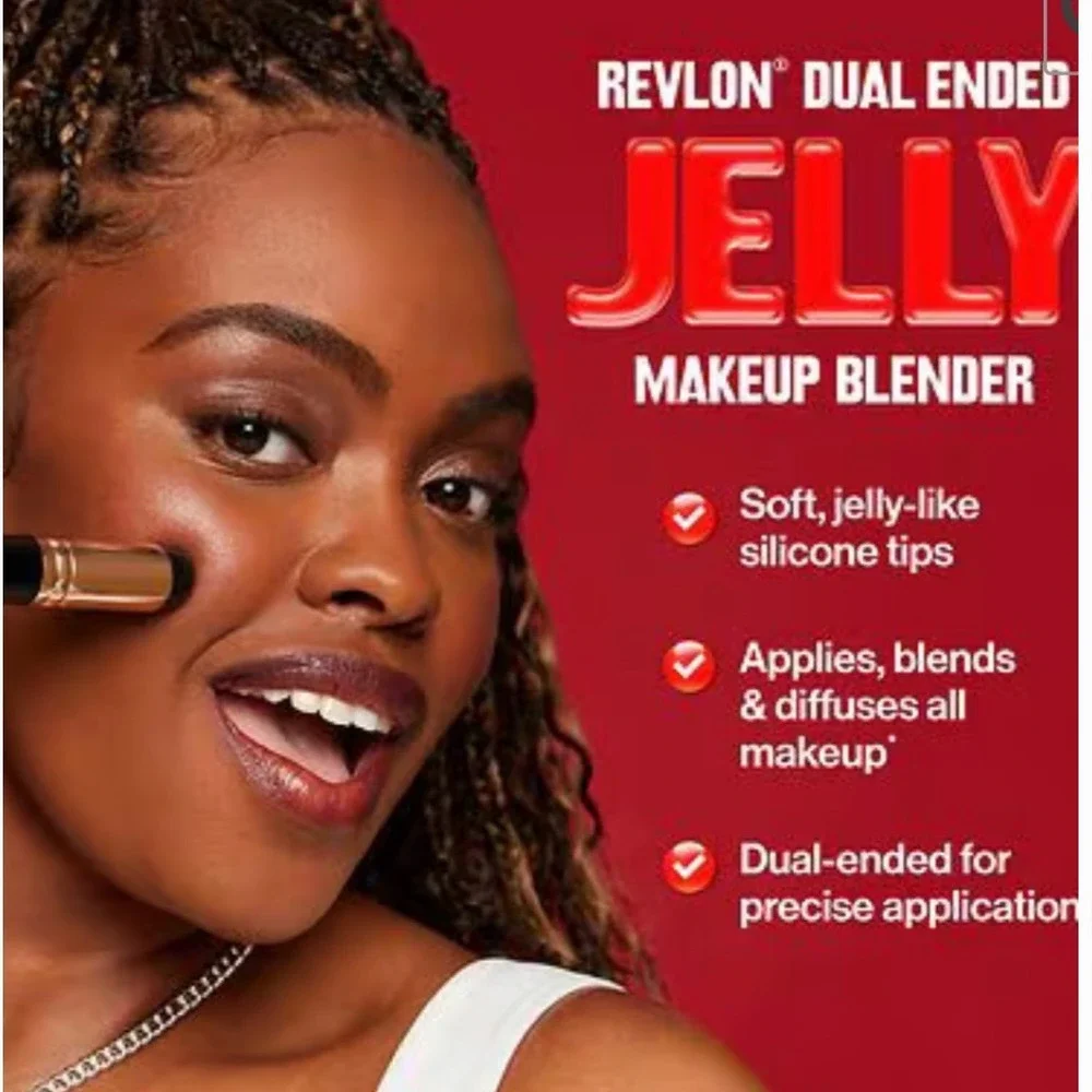Revlon Dual Ended Jelly Makeup Blender Silicone Applicator New NIP