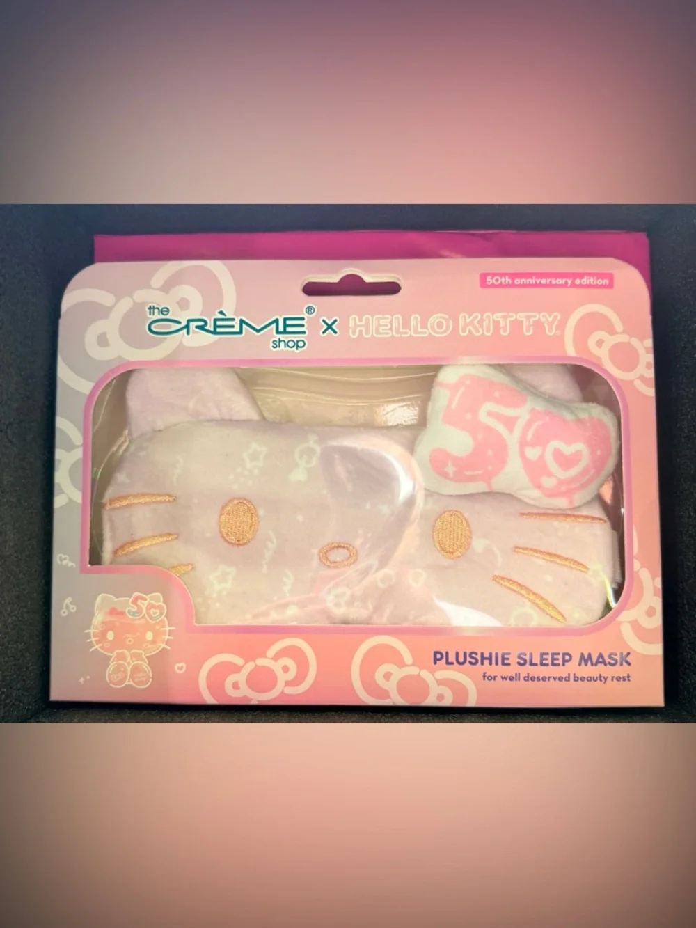 Hello Kitty 50th Anniversary  Limited Edition  Plushie Sleep Mask