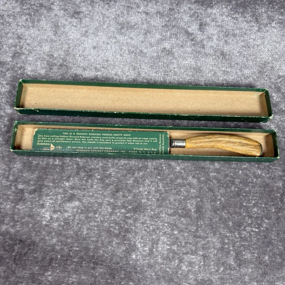 Robeson Cutlery Knife Stag Horn Handle‎ with Box Shuredge Stainless Steel