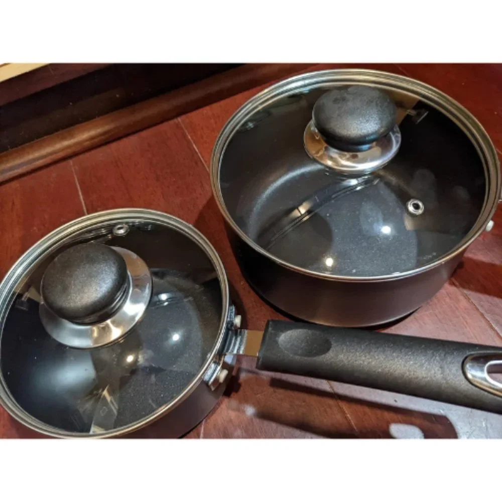 Nonstick1 and 2 Quart Multipurpose Pots Set with Lid Use for Kitchen