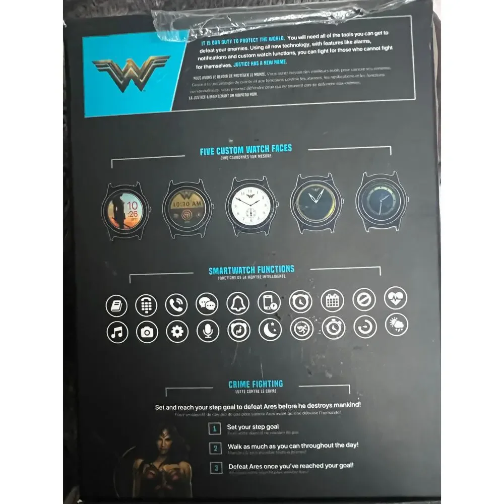ONE61 Wonder Woman DC Smart Watch - iOS/Android Compatible - 32MB new in box