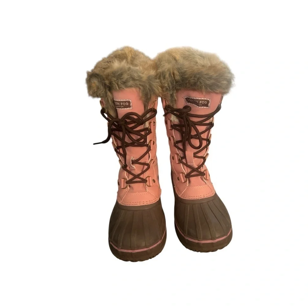 London Fog boots. Pink and brown. (3)