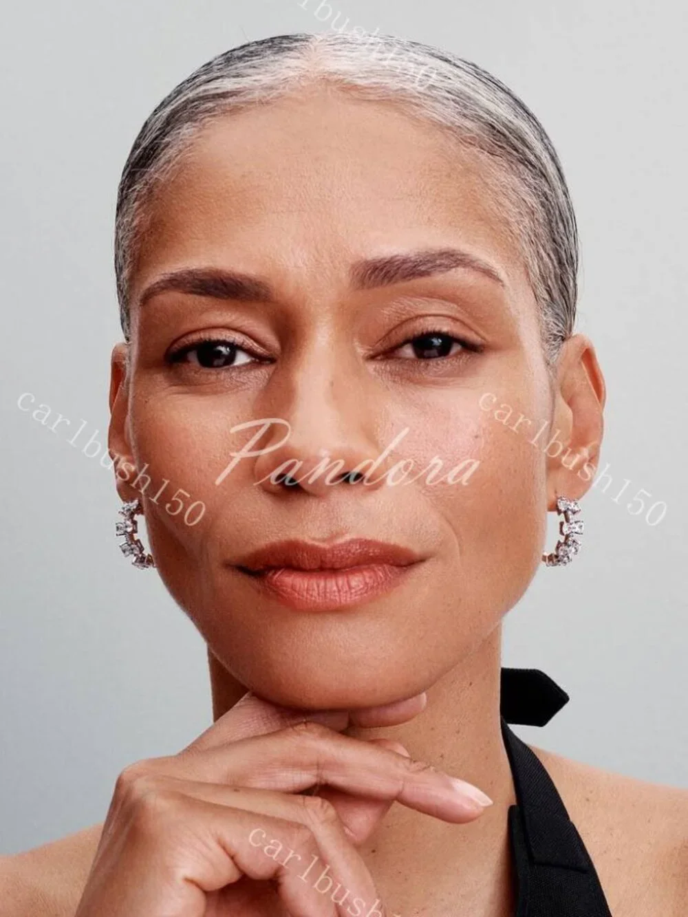 Pandora Sparkling Bow Row Hoop Earrings