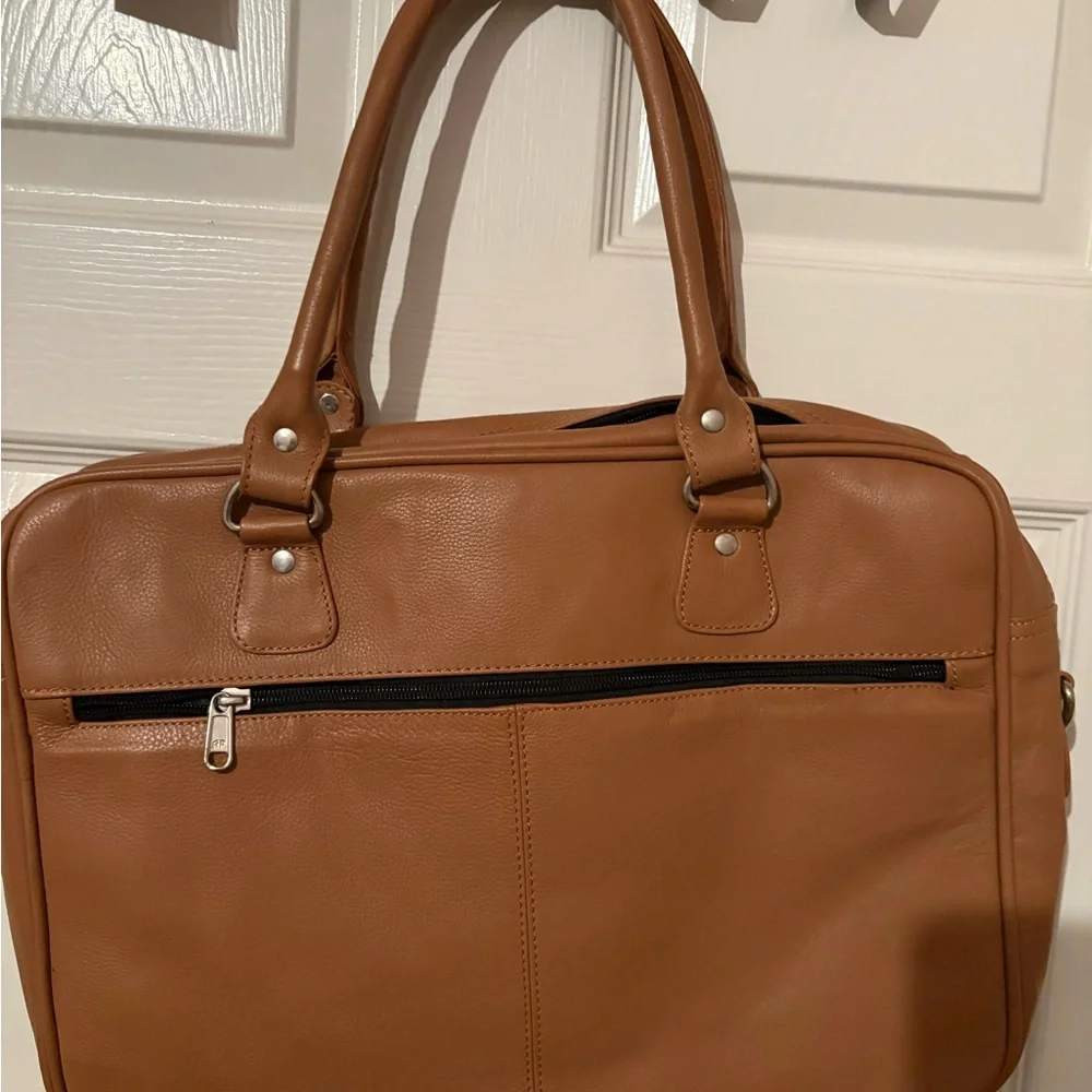 Twisted x‎ tan leather briefcase