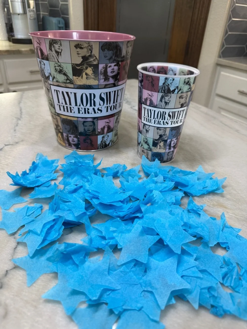 Taylor Swift Pink & Blue Star Confetti Party Set