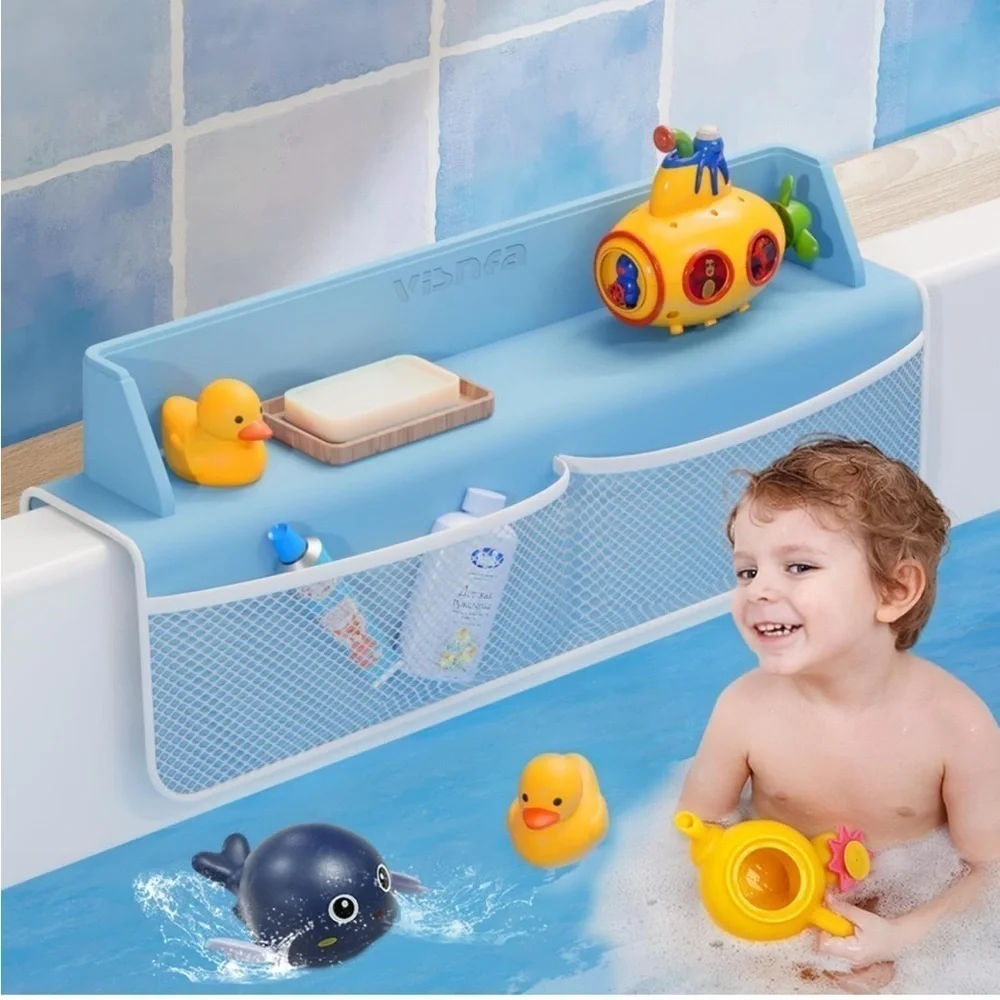 Brand New Bathtub Splash Guard Toy Holder 22