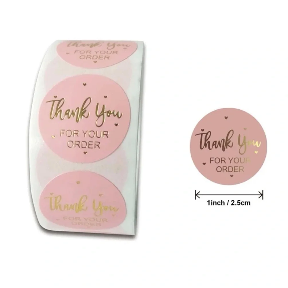 500 PCS THANK YOU FOR YOUR ORDER STICKERS