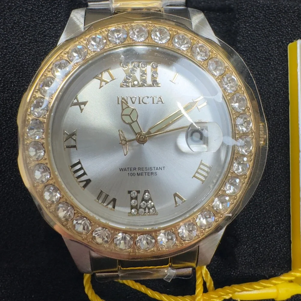 Invicta Pro Driver Watch Women 38mm Two-Tone New Crystal Bezel Date 20215