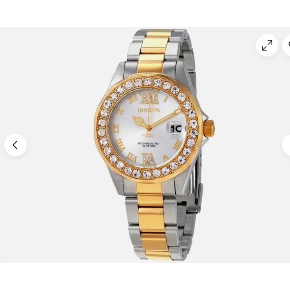 Invicta Pro Driver Watch Women 38mm Two-Tone New Crystal Bezel Date 20215