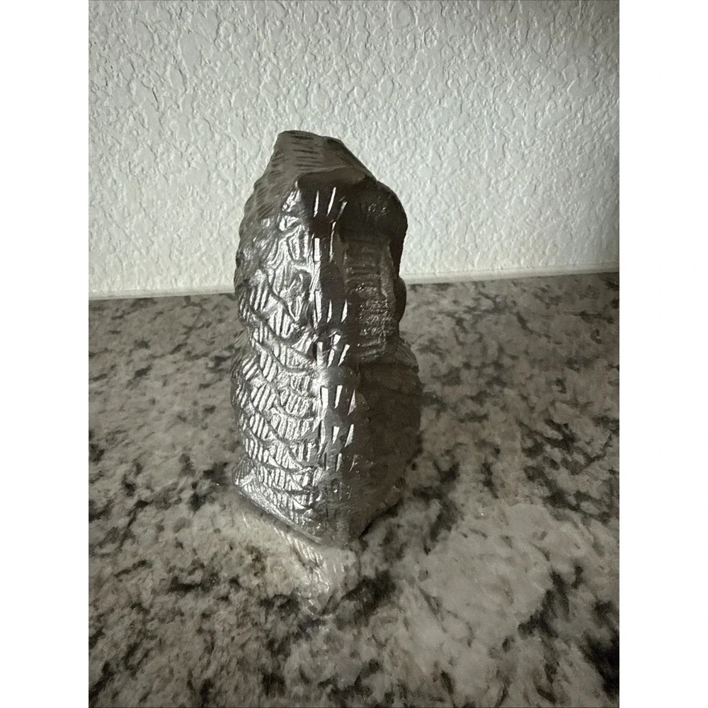 Vintage Owl Figurine Silver 5 1/2 Inches