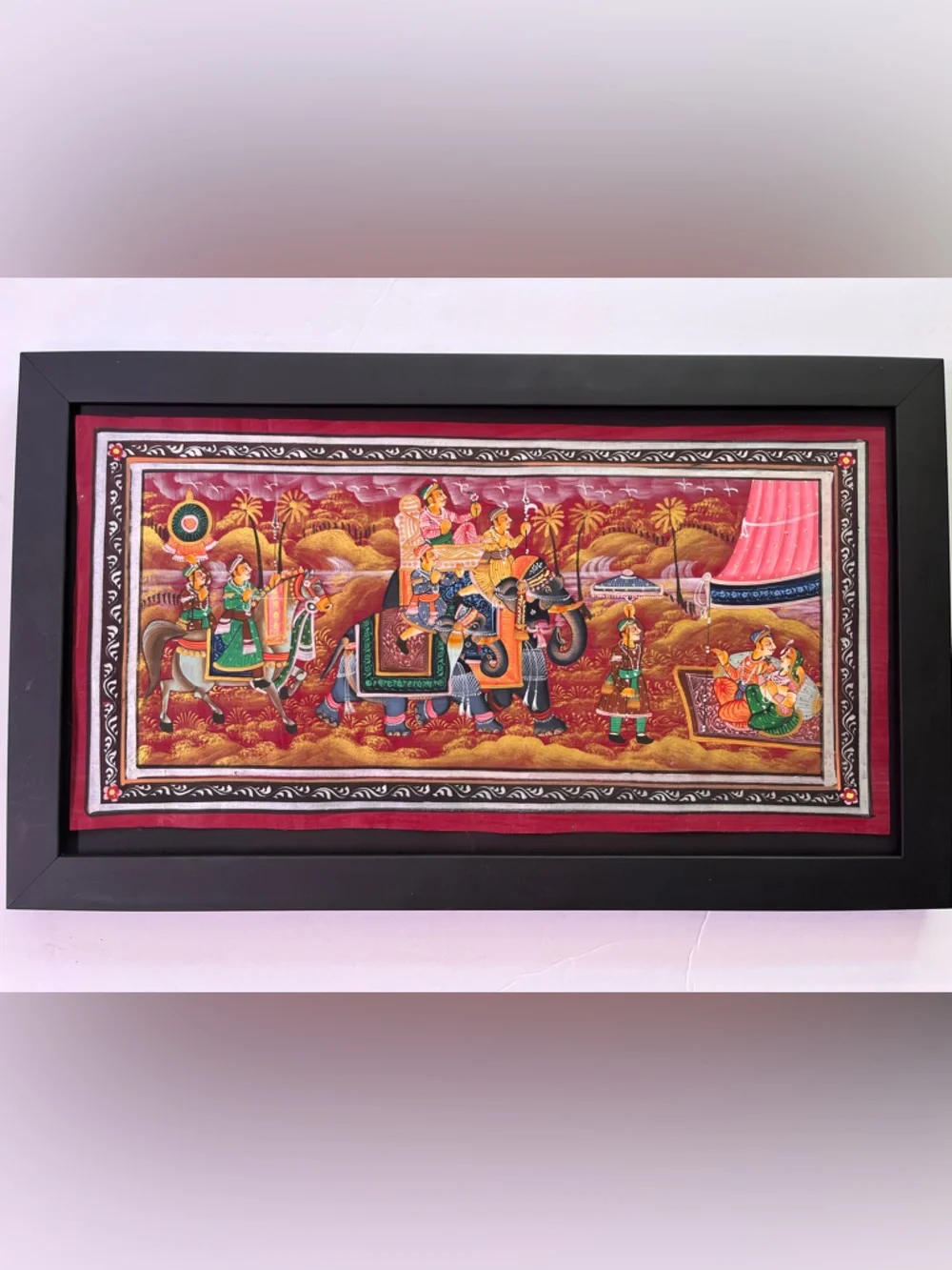 Traditional Indian Royal Procession Wall Art - Multicolor