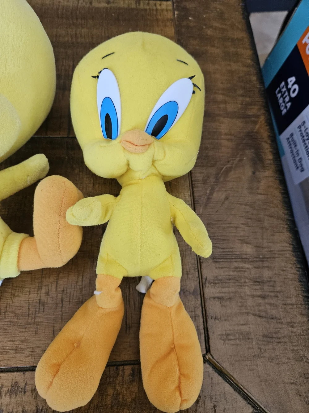 Peanuts Yellow Tweety Plush Pair with Blue Eyes