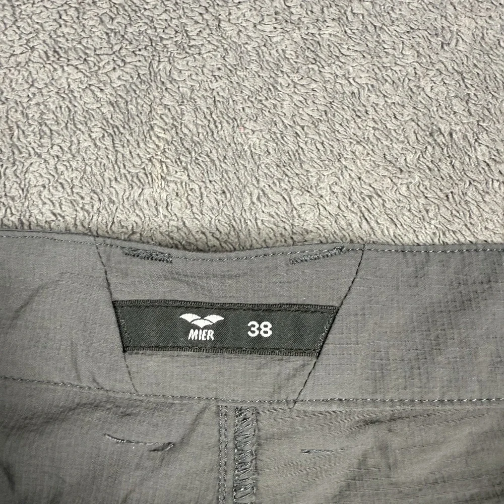 MIER Flex Waist Stretch‎ Nylon Cargo Shorts. Gray, Men's Size 38 Fishing Hiking*