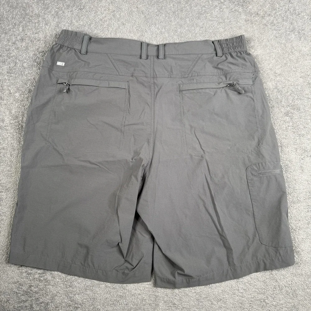 MIER Flex Waist Stretch‎ Nylon Cargo Shorts. Gray, Men's Size 38 Fishing Hiking*