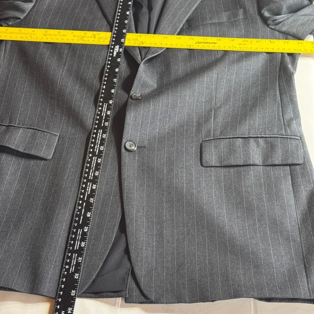 Lauren Ralph Lauren Mens Grey Pinstripe Wool Blazer Sport Coat 47R Canada