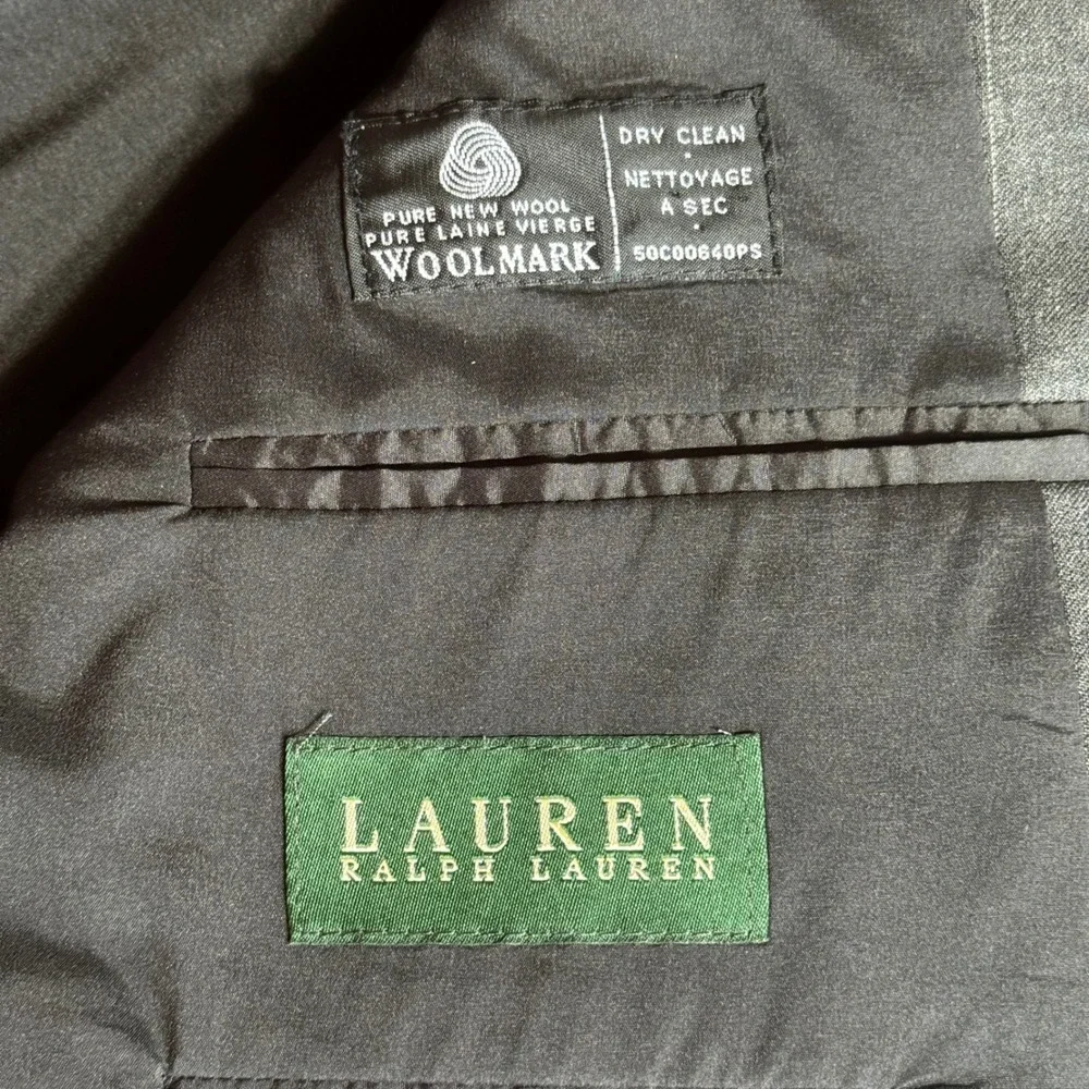 Lauren Ralph Lauren Mens Grey Pinstripe Wool Blazer Sport Coat 47R Canada
