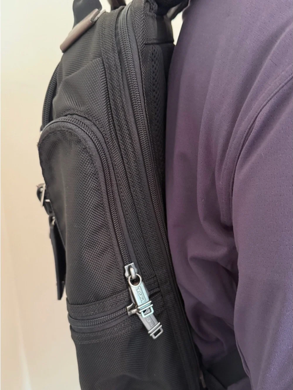 Tumi Brown and Black Men's Backpack with Leather Accents