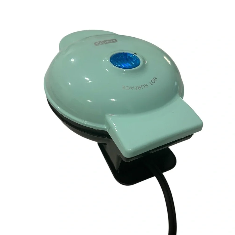 Dash Mini Maker: Aqua Mini Waffle Maker Machine - Pre-owned In‎ Box