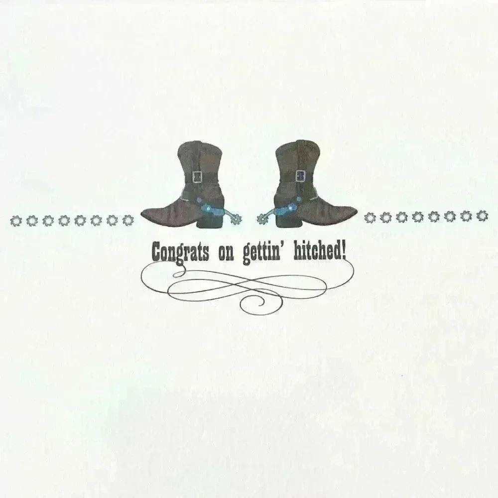 Congrats On Getting Hitched Wedding Card
