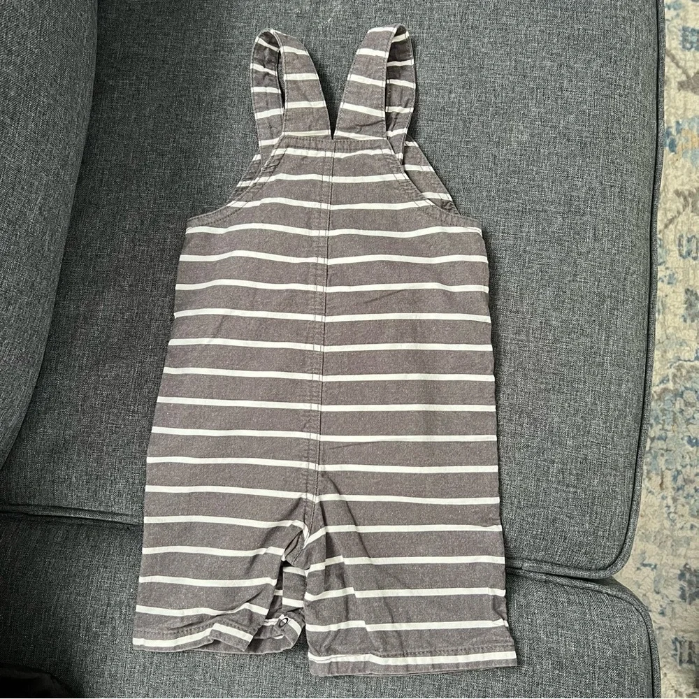 Carter's Charcoal Striped Overalls