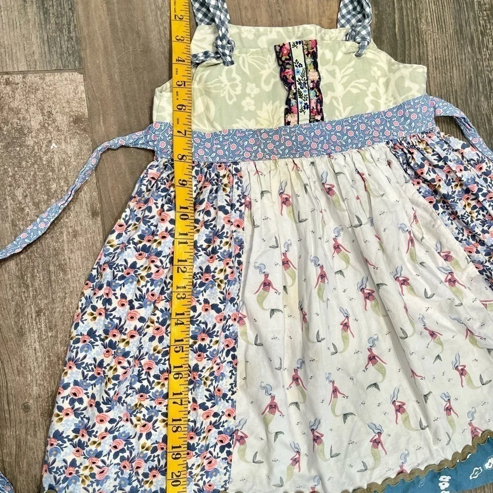 Matilda Jane Platinum Mermaid Floral Size 6 Knot Dress #3/7 RARE!! Special Run