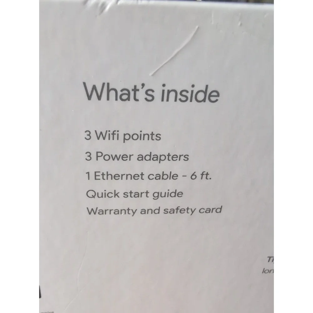 Google WiFi System Whole Home Mesh Router -‎ 3 Pack (Open Box)