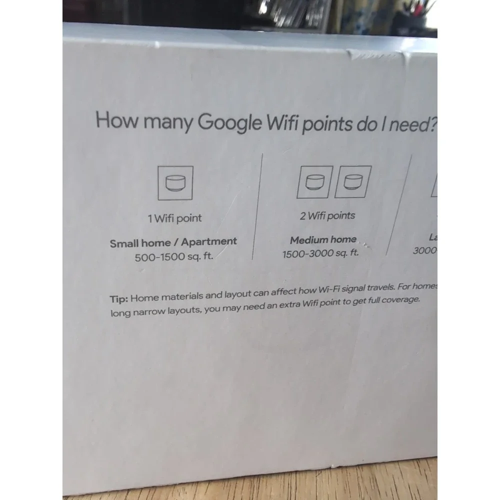 Google WiFi System Whole Home Mesh Router -‎ 3 Pack (Open Box)