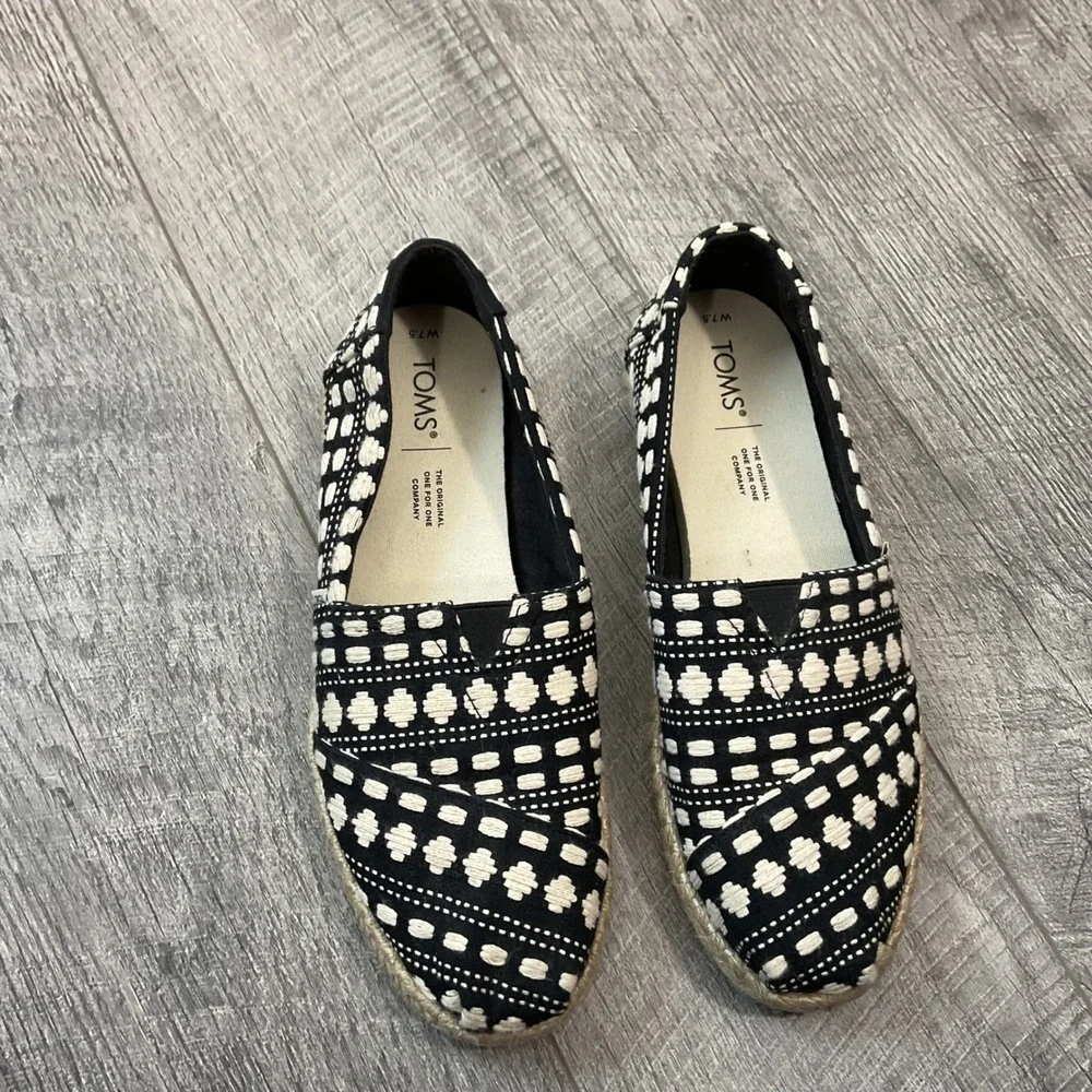 TOMS Alpargata Rope Espadrille Slip On Shoes Women's Size 7.5