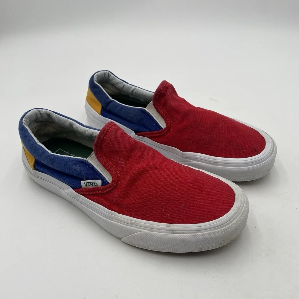 VANS Yacht Club Classic‎ Slip On Shoes Old Skool Color block Mens 6.5 Women 8