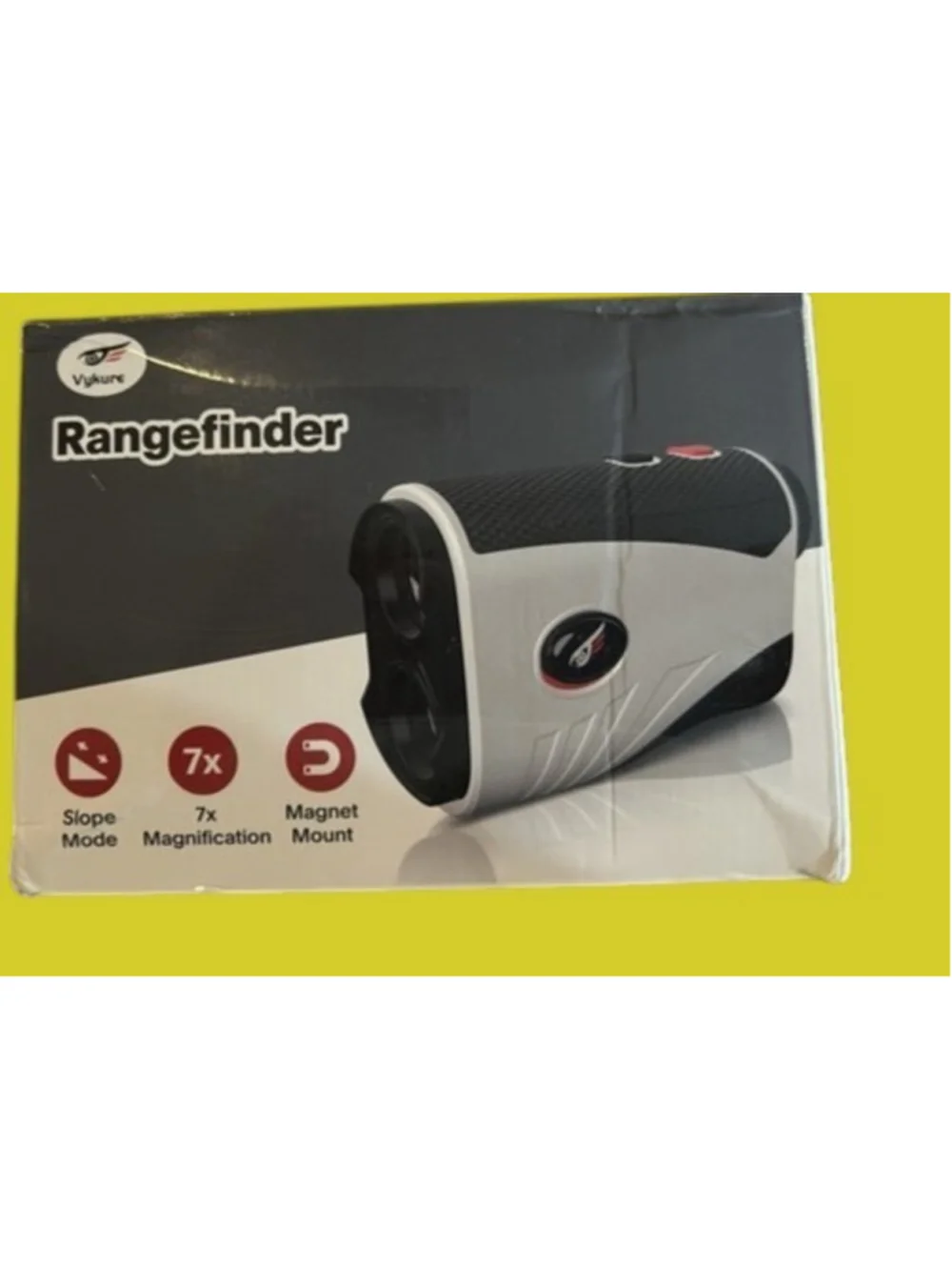 Vykure Laser Rangefinder Open Box w/Magnet Mount Black and White