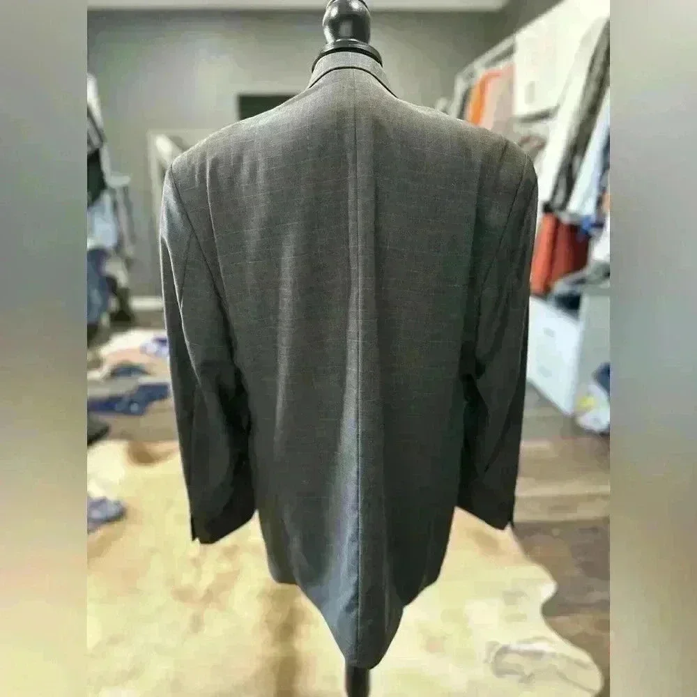 100% Wool Polo Ralph Ralph Lauren Woolmark Gray Mens Size 42R Jacket Blazer