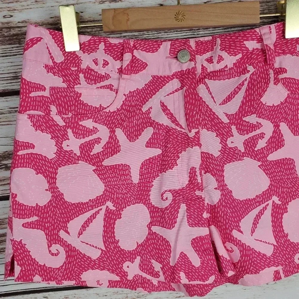 Lilly Pulitzer Womens Size 0 Pink Anchor, Sea Shell, Starfish Print Shorts