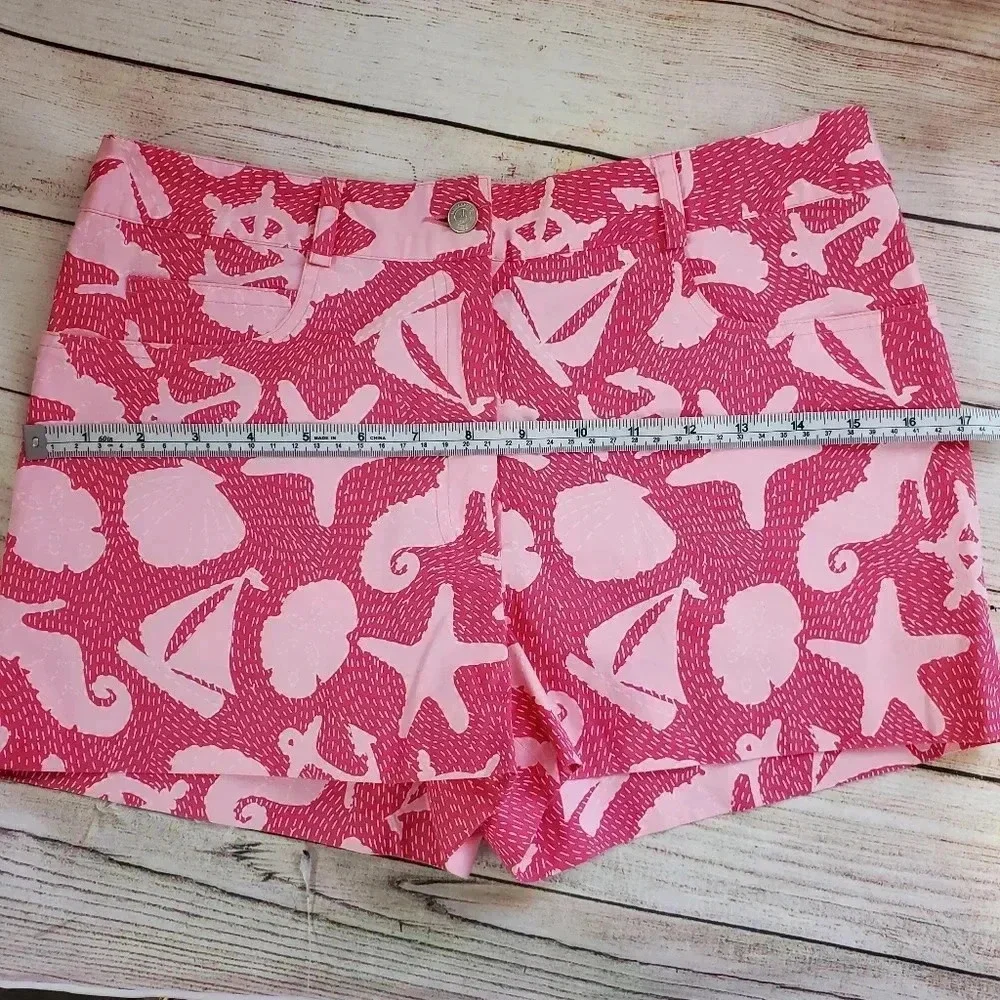 Lilly Pulitzer Womens Size 0 Pink Anchor, Sea Shell, Starfish Print Shorts
