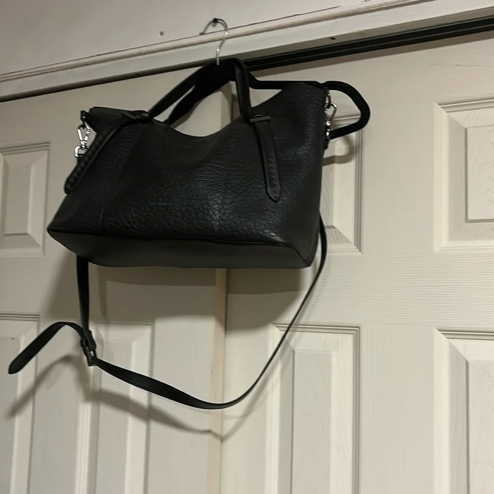 Ted Baker London Olmia Knotted Handle Leather Tote‎ Shoulder Bag Jet Black