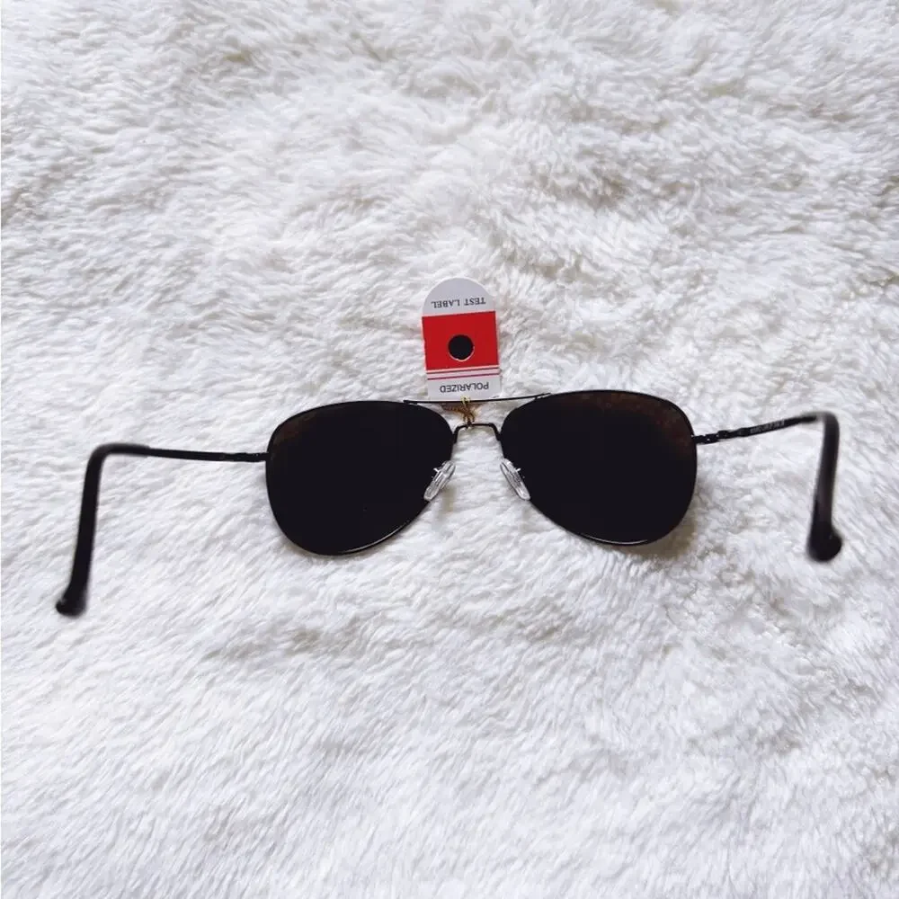 Zane Black w/ Blue Lense Polarized Mirrored Sunglasses