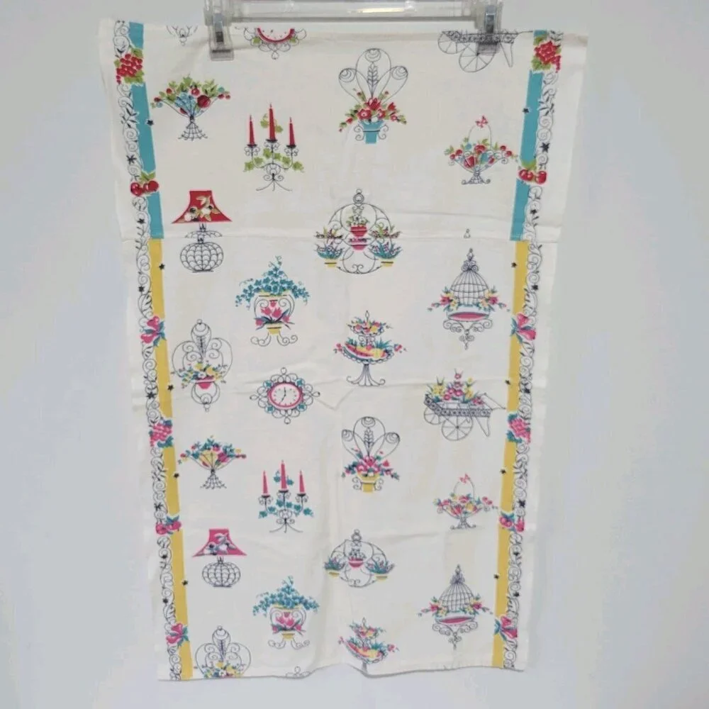 Handmade Flour Sack Dish Towel Vintage Kitchen 31