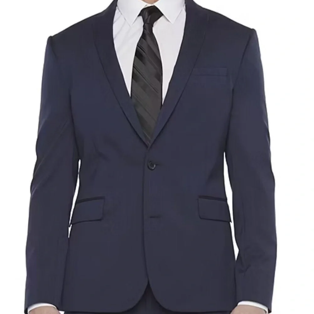 NWOT Men's JF J.Ferrar Slim Fit Dk Navy Blazer/ Sports Jacket sz 40 Reg