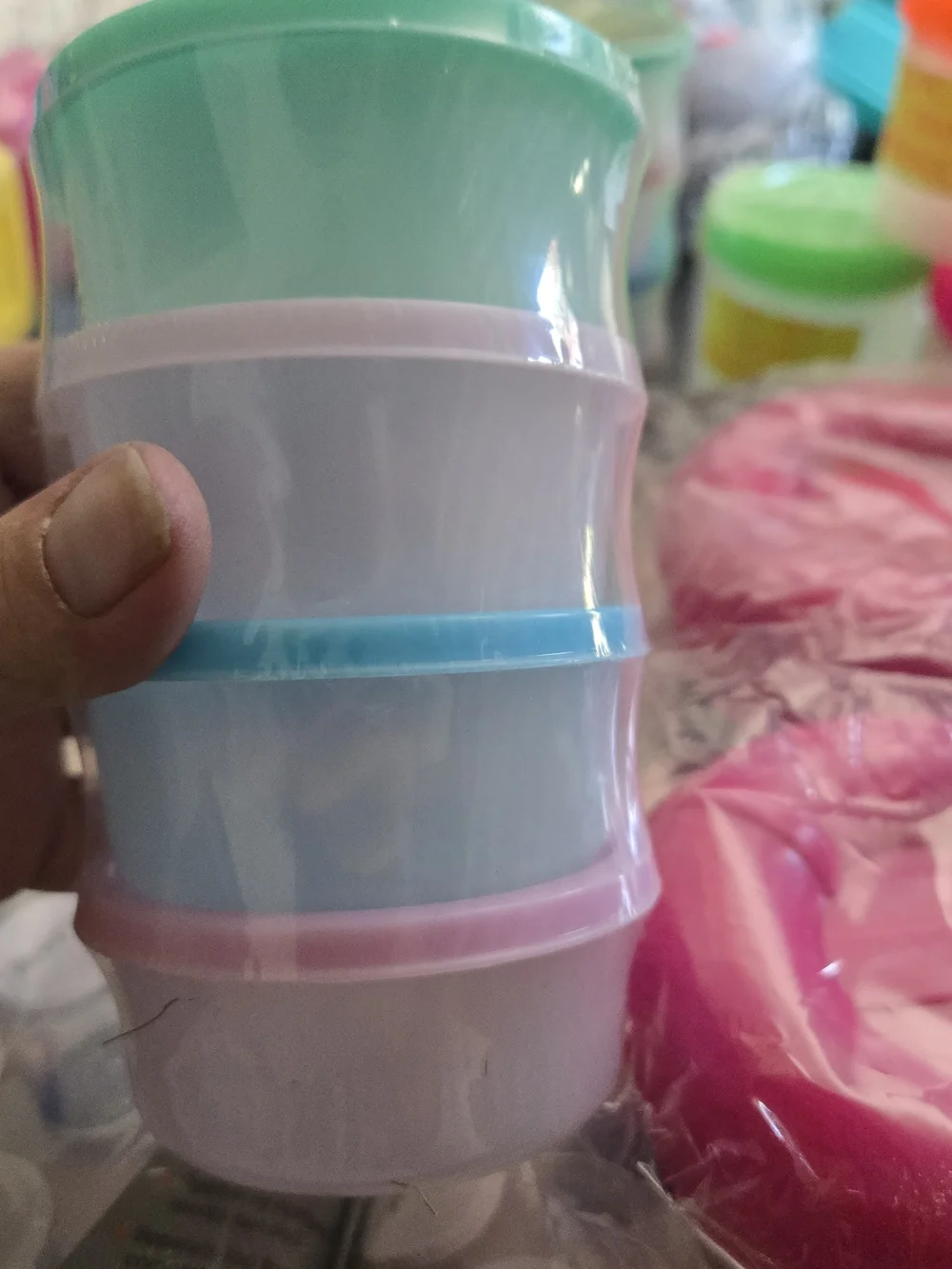 Stackable Craft Organizer in Pink and Purple