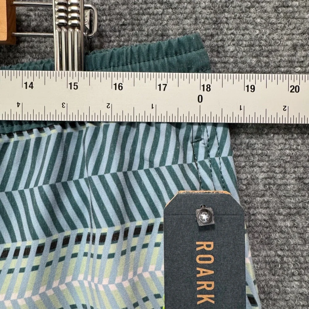 ROARK Mens XL Board Shorts Swim Trunks‎ Hemp Blend Geometric Print Drawstring