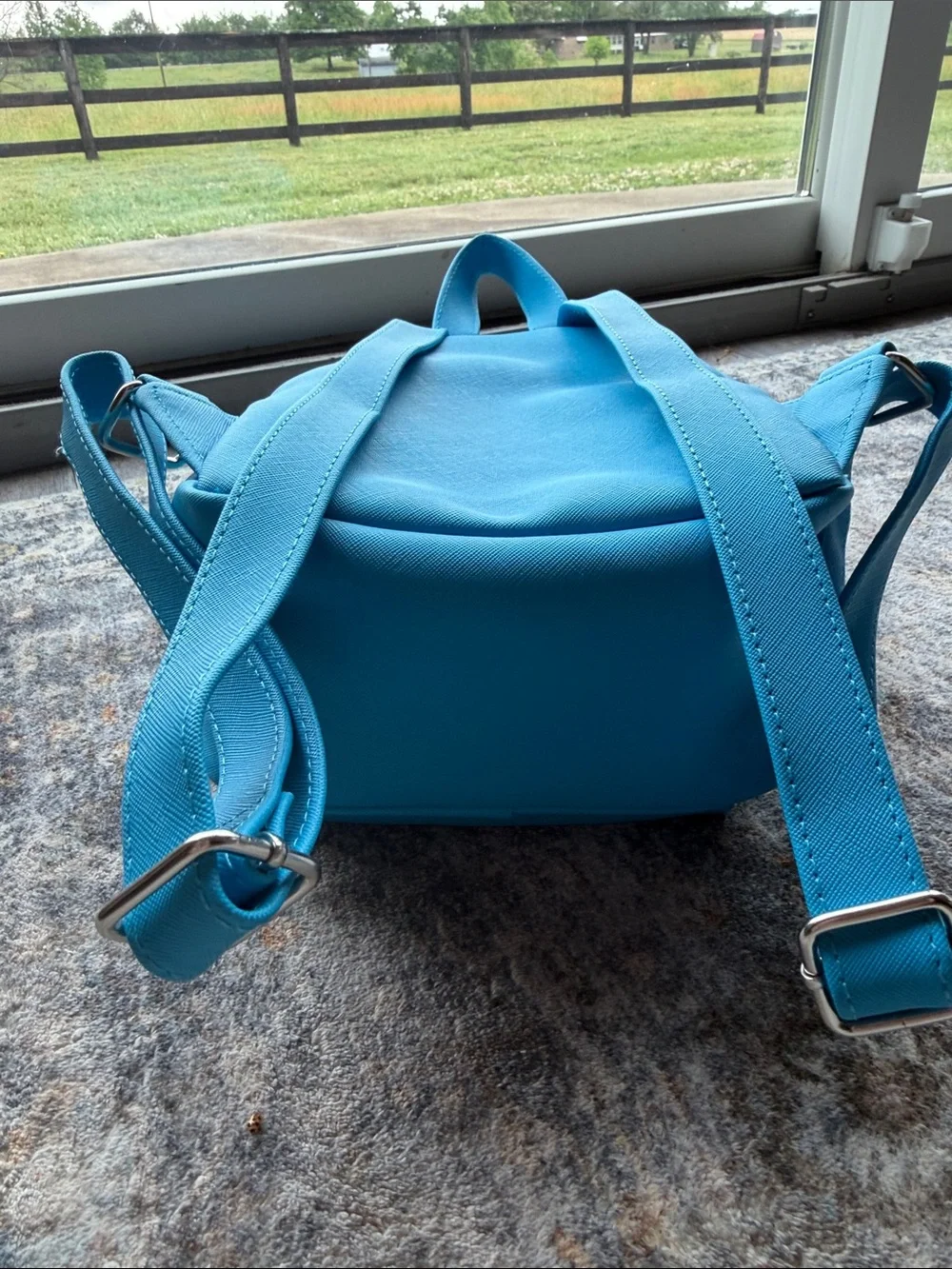 Blue Dog Print mini backpack by marc tetro