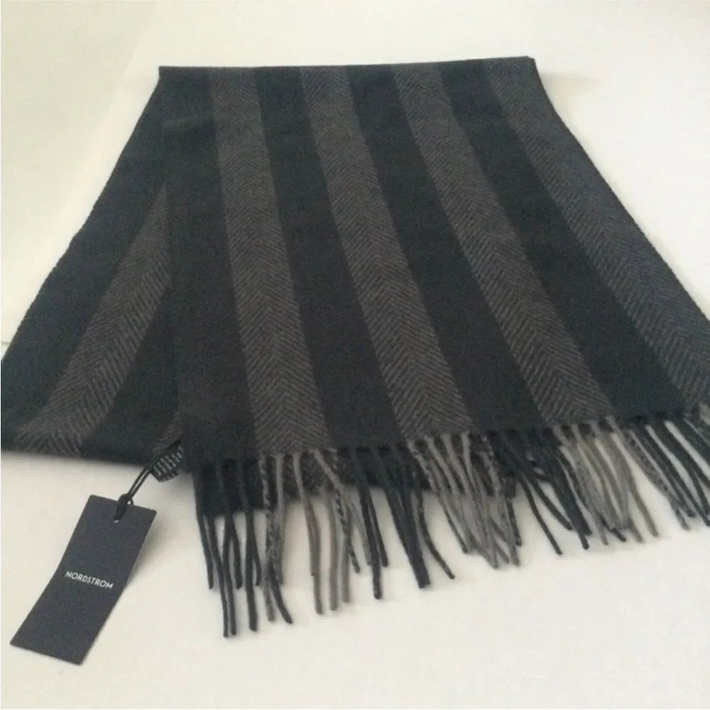 Nordstrom Black and Gray Men's Scarf