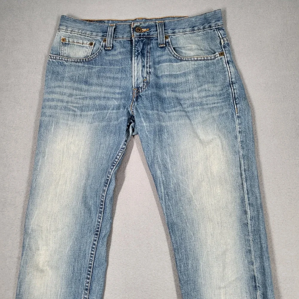 Levi's 511 Slim Jeans Men's 32x32 Blue Light Wash Denim 100% Cotton Skinny Distr