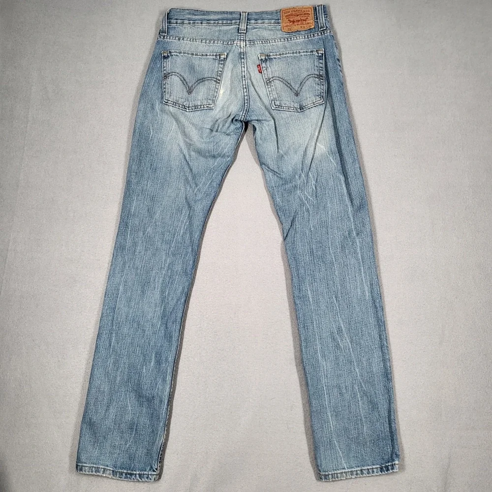 Levi's 511 Slim Jeans Men's 32x32 Blue Light Wash Denim 100% Cotton Skinny Distr