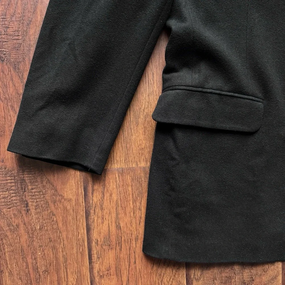 VTG Ashford & Banks 100%‎ Cashmere Blazer Black Mens 50R Made In USA Luxury