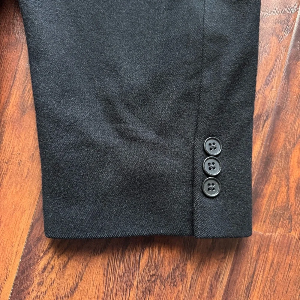 VTG Ashford & Banks 100%‎ Cashmere Blazer Black Mens 50R Made In USA Luxury