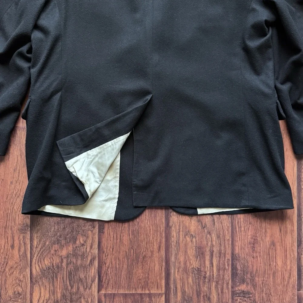 VTG Ashford & Banks 100%‎ Cashmere Blazer Black Mens 50R Made In USA Luxury