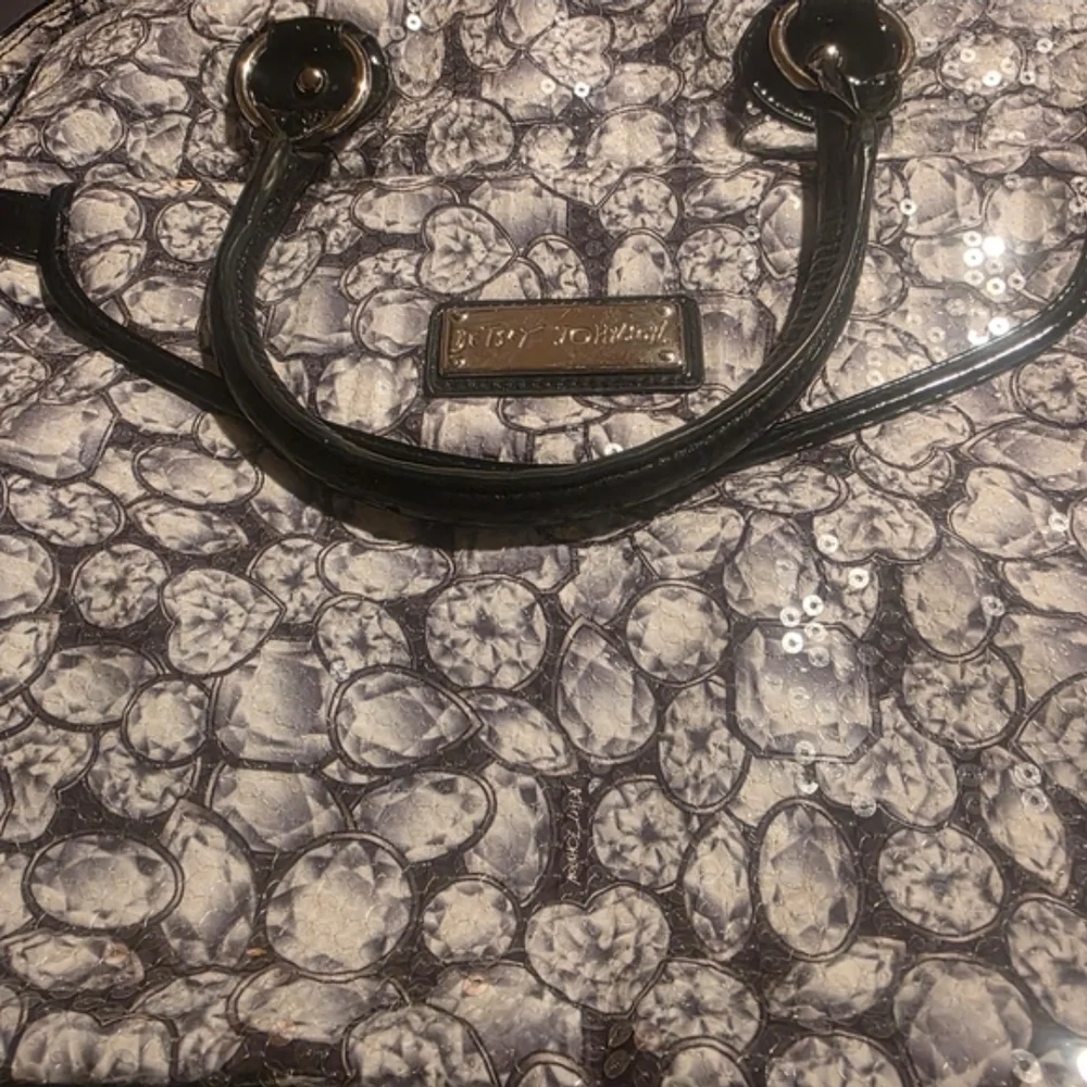 Betsey Johnson Sequin Black and White Women's Bag