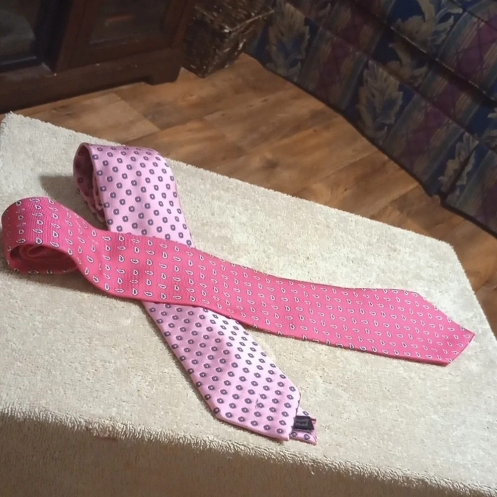 Pink and Red Patterned Ties